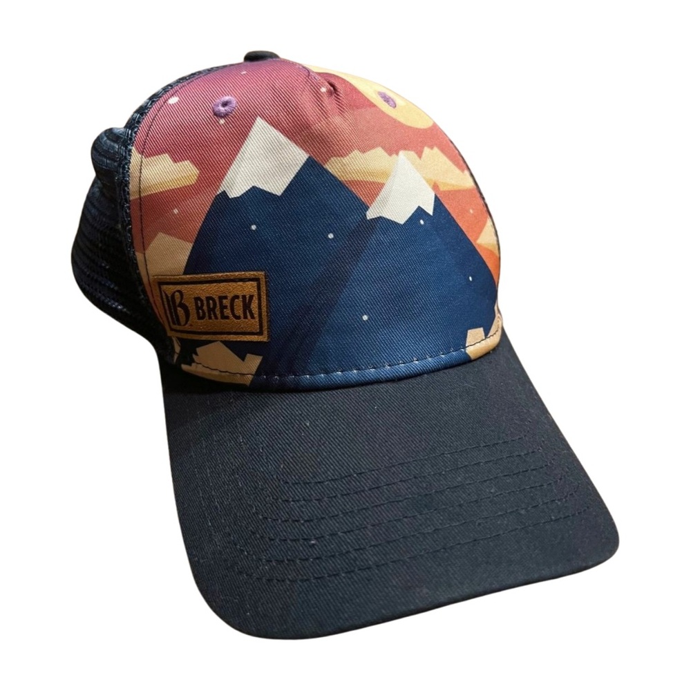 Beech | Kids Blue and Pink Scenic Trucker Hat with Mesh Back